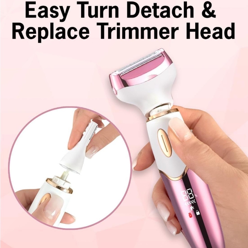 Bikini Trimmer Rechargeable Waterproof Body Face Nose Brow Groomer 4 in 1 NEW - Picture 5 of 9